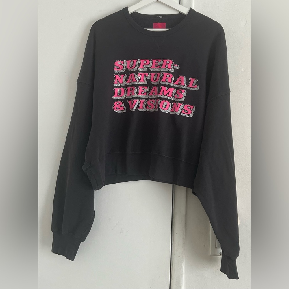 NWT MOTHER The Winger Graphic Cotton Sweatshirt